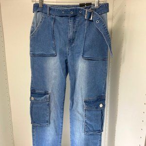 New w Tags! Fashion Nova Denim Joggers Women | 7